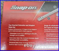 Snap-onT. 209AFXAFR RED 9 Piece 3/8 Drive Extension & Adaptor Foam Set Red. New
