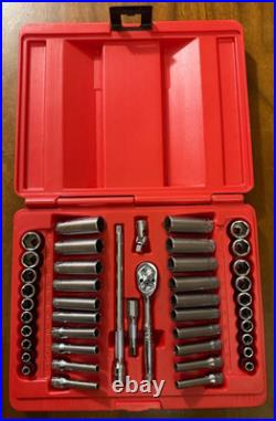 Snap-on 144TMPB 1/4 Drive Socket Set TM30 Ratchet SAE Metric Deep/Shallow