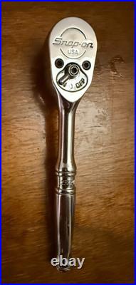 Snap-on 144TMPB 1/4 Drive Socket Set TM30 Ratchet SAE Metric Deep/Shallow