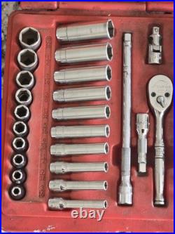 Snap-on 144TMPB 44pc 1/4 Drive 6 Point Metric/SAE Socket Set. FREE S&H