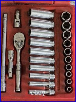 Snap-on 144TMPB 44pc 1/4 Drive 6 Point Metric/SAE Socket Set. FREE S&H