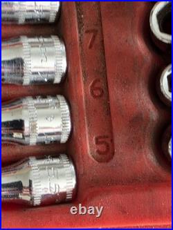 Snap-on 144TMPB 44pc 1/4 Drive 6 Point Metric/SAE Socket Set. FREE S&H