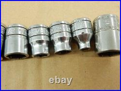 Snap-on 3/8 Drive Sockets Standard Sae 6 Point / 12 Point Shallow + 16mm Metric