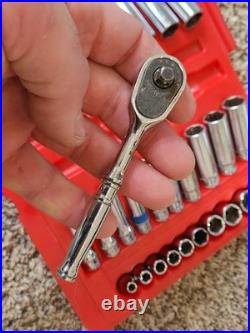 Snap-on 41 Pc 1/4 Drive 6-Point Metric/ SAE General Service Set 144TMPB