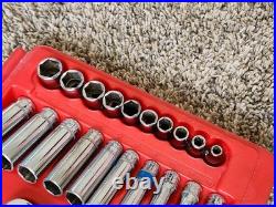 Snap-on 41 Pc 1/4 Drive 6-Point Metric/ SAE General Service Set 144TMPB