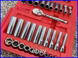 Snap-on 41 Pc 1/4 Drive 6-Point Metric/ SAE General Service Set 144TMPB