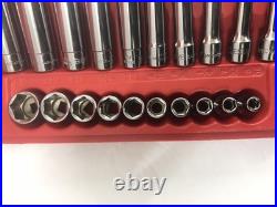 Snap-on 44 Pc 1/4 Drive 6-Point Metric/ SAE General Service Set 144TMPB