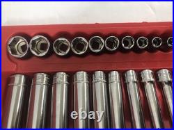 Snap-on 44 Pc 1/4 Drive 6-Point Metric/ SAE General Service Set 144TMPB