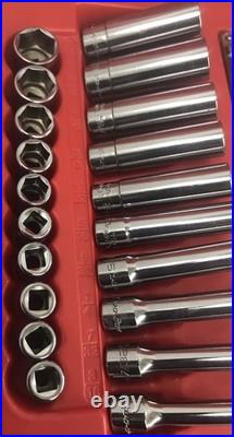 Snap-on 44 Pc 1/4 Drive 6-Point Metric/ SAE General Service Set 144TMPB