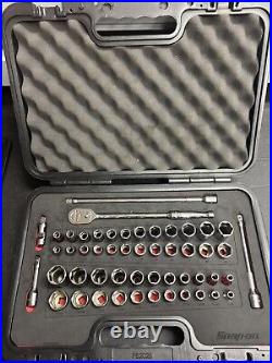 Snap on 51 pc 3/8 foam socket set metric sae general service ratchet extensions