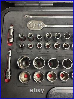 Snap on 51 pc 3/8 foam socket set metric sae general service ratchet extensions