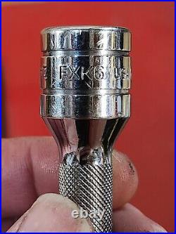 Snap-on 6 Piece 3/8 Drive Knurled Chrome Socket Extension Set 206AFX with Tray