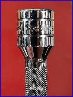 Snap-on 6 Piece 3/8 Drive Knurled Chrome Socket Extension Set 206AFX with Tray