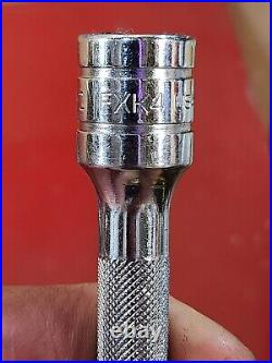 Snap-on 6 Piece 3/8 Drive Knurled Chrome Socket Extension Set 206AFX with Tray