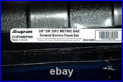 Snap-on FACTORY SEALED BLUE 33 Pc 3/8 Drive Metric & SAE General Service Set