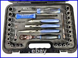 Snap-on FACTORY SEALED BLUE 33 Pc 3/8 Drive Metric & SAE General Service Set