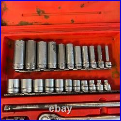 Snap-on PB16A 3/8 Drive Socket Wrench 28 pc Set SFS081-281 FS081-FS281 F-70-M
