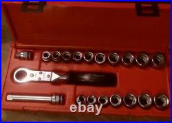 Snap-on Ratcheting Low Clearance Socket Set Afr20 20 Pcs Total And Case