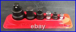 Snap on Tools 6 Pc Combination Square Drive Adaptor Set 1206GS BRAND NEW