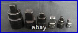 Snap on Tools 6 Pc Combination Square Drive Adaptor Set 1206GS BRAND NEW