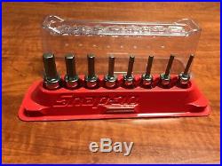 Snap-on Tools 8 piece Standard length Ball Hex Driver set 1/8 3/8 NEW #7