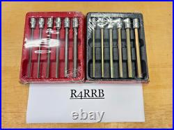Snap-on Tools NEW 12pc 3/8 Drive SAE & Metric Extra Long Hex Bit Socket Sets