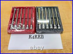 Snap-on Tools NEW 12pc 3/8 Drive SAE & Metric Extra Long Hex Bit Socket Sets