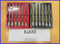 Snap-on Tools NEW 12pc 3/8 Drive SAE & Metric Extra Long Hex Bit Socket Sets