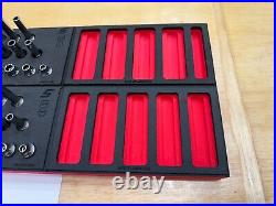 Snap-on Tools NEW RED 84pc 3/8 Drive 6pt Metric / SAE Master Socket Foam Sets