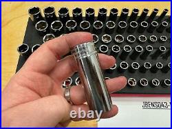 Snap-on Tools NEW RED 84pc 3/8 Drive 6pt Metric / SAE Master Socket Foam Sets