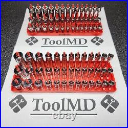 Snap-on Tools RED 81pc 1/4 Drive Metric SAE Shallow / Semi / Deep Master Set