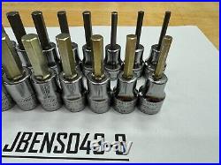 Snap-on Tools USA NEW 15pc 3/8 Drive Metric / SAE Standard Hex Bit Socket Sets