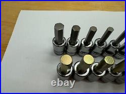 Snap-on Tools USA NEW 15pc 3/8 Drive Metric / SAE Standard Hex Bit Socket Sets