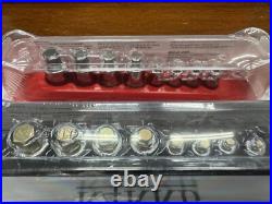 Snap-on Tools USA NEW 16pc MIX Drive SAE & METRIC Stubby Hex Bit Socket Sets