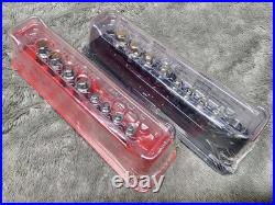 Snap-on Tools USA NEW 16pc Mix Drive SAE & Metric Stubby Hex Bit Socket Sets
