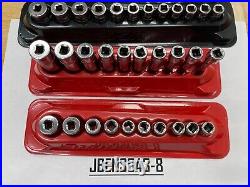 Snap-on Tools USA NEW 44pc 1/4 Drive Metric & SAE Shallow / Deep Socket Sets