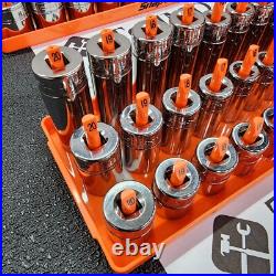 Snap-on Tools USA NEW 84-Piece SAE & Metric 3/8 Dr 12-Point MASTER Socket Sets