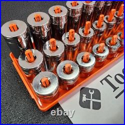 Snap-on Tools USA NEW 84-Piece SAE & Metric 3/8 Dr 12-Point MASTER Socket Sets