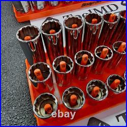 Snap-on Tools USA NEW 84-Piece SAE & Metric 3/8 Dr 12-Point MASTER Socket Sets