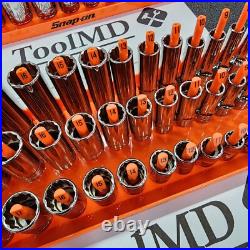 Snap-on Tools USA NEW 84-Piece SAE & Metric 3/8 Dr 12-Point MASTER Socket Sets