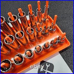 Snap-on Tools USA NEW 84-Piece SAE & Metric 3/8 Dr 12-Point MASTER Socket Sets