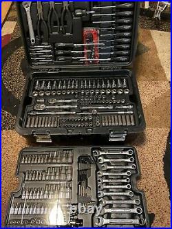 Socket Set SAE & Metric 301 Piece Tool Kit 1/4 3/8 1/2 Drive Wrench Deep New Car