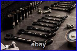 Stanley 14-Piece Flex Head Ratcheting Wrench Set SAE/Metric Black Chrome