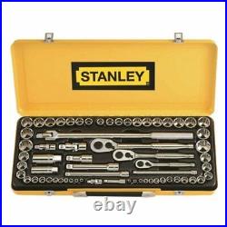 Stanley 64 Piece 1/4 3/8 1/2 Drive Socket Set