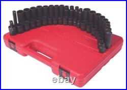Sunex 3342 42pc 3/8 Dr. Standard & Deep SAE & Metric Master Impact Socket Set