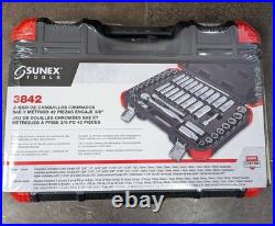 Sunex 3832 3/8 Dr. 42 Piece Sae And Metric Chrome Socket Set