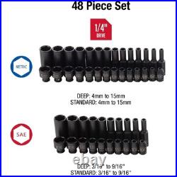 Sunex 48-Piece Impact Socket Set with Storage Case