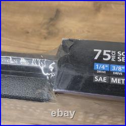 TEKTON 75 Piece Socket Set SAE Metric 1/4 3/8 1/2 Drive New
