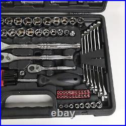 TEQ Correct 142 Pieces Socket and Wrench Set SAE and Metric 1/4 3/8 1/2