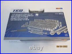 TEQ Correct Pro 118 Piece Mechanics Hand Tool Set SAE Metric 1/4 3/8 1/2